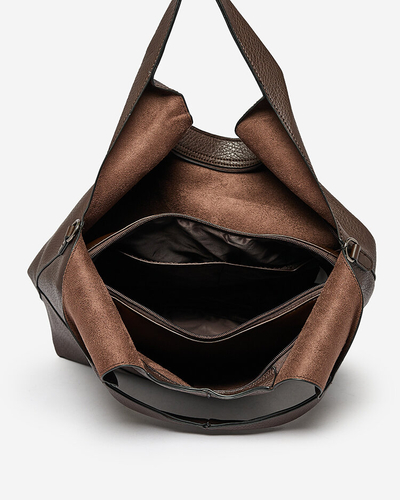 Royalfashion Dark brown women's shopper bag