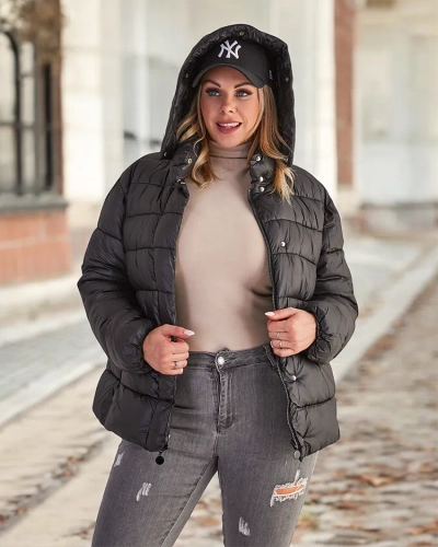 Royalfashion Black women's winter jacket