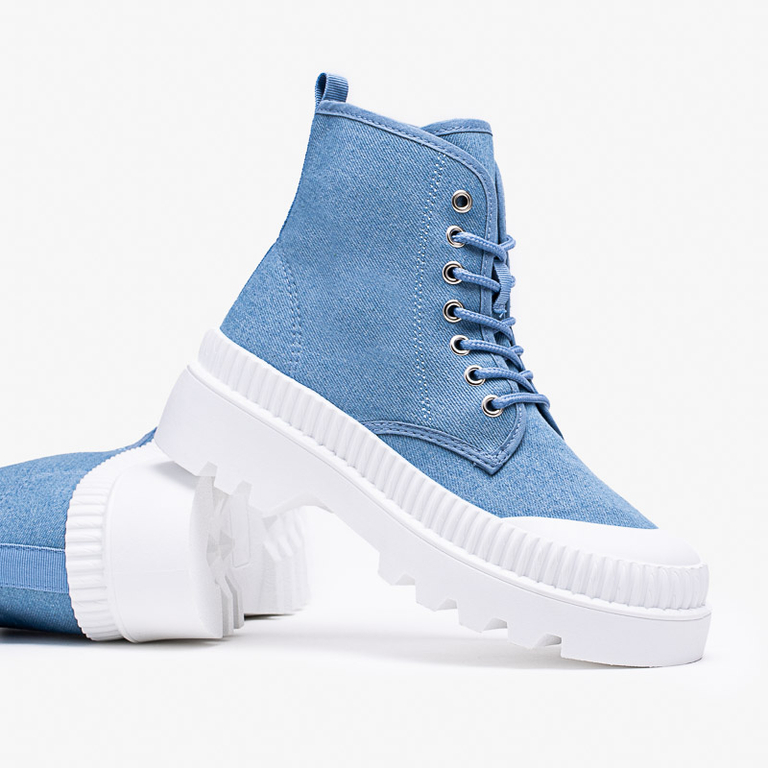 Голубые женские ботинки Roulle