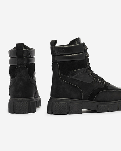 Черные женские утепленные ботинки-трапперы Kasemi- Footwear