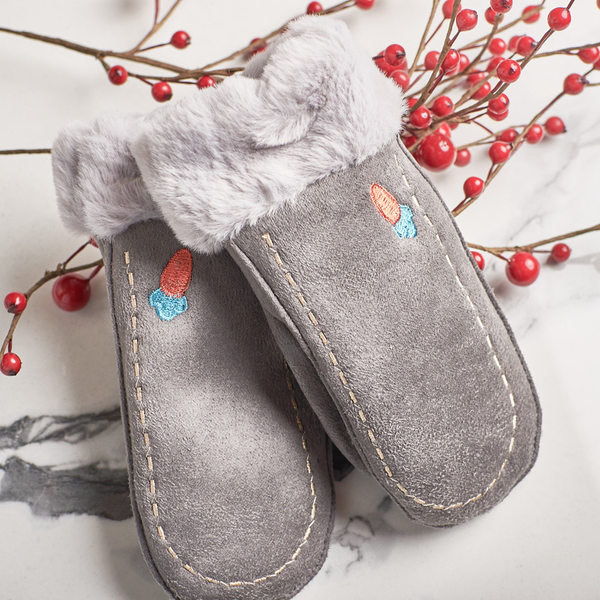 Pelēki bērnu cimdi uz auklas un ar vienu pirkstu - Cimdi