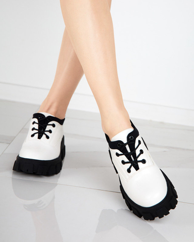 OUTLET Женские туфли из экокожи белого цвета Ozud-Footwear