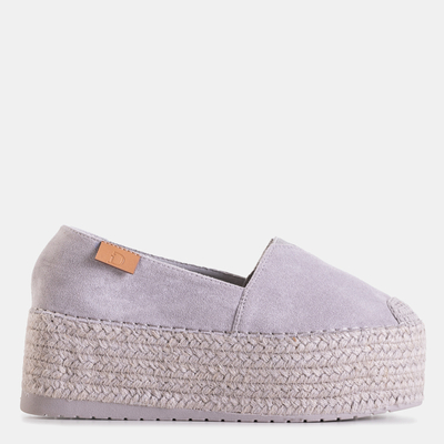 Gray women's espadrilles on a high platform Kentuki - Footwear