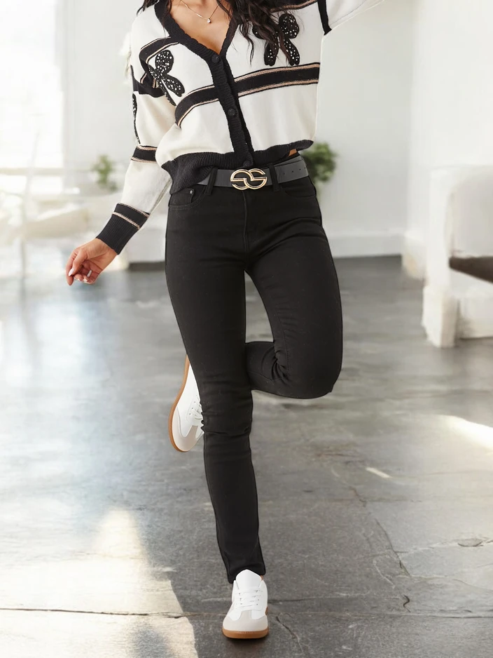 Royalfashion Cotton straight women's jeans