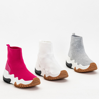 White Women's Tenera Platform High Trainers - Footwear