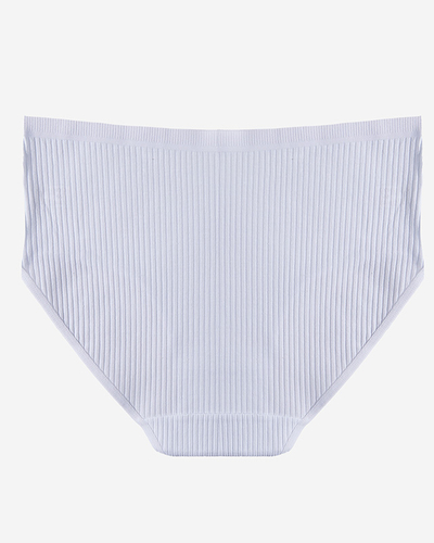 Sieviešu biksītes ar rievām baltā krāsā- Apakšveļa