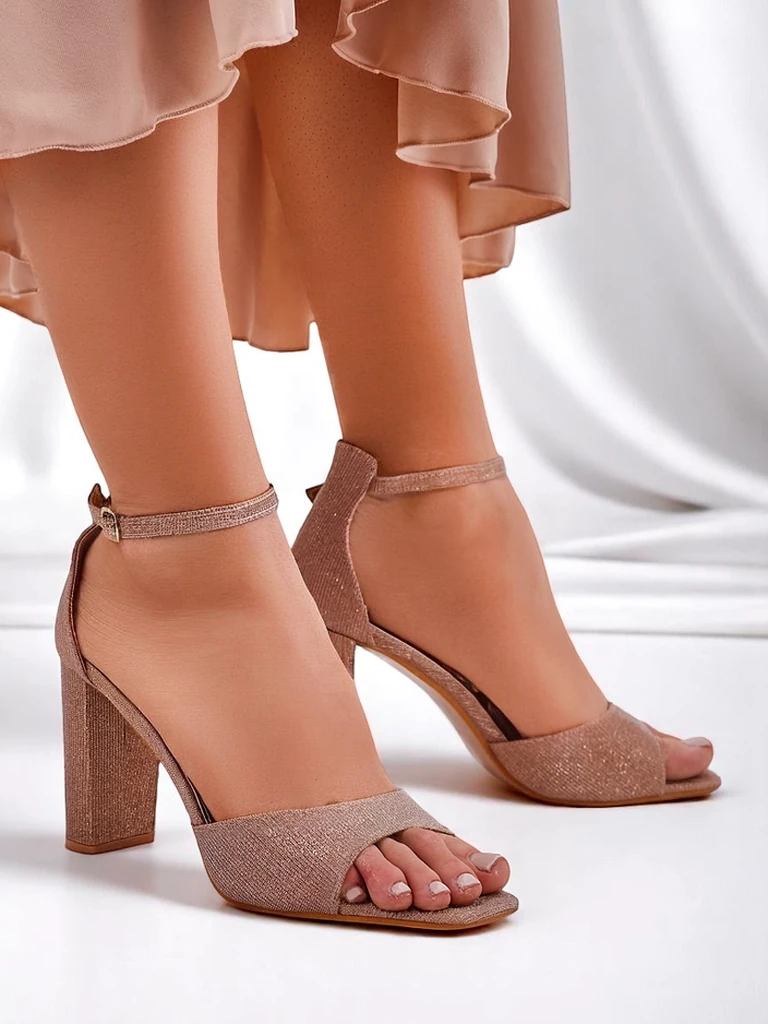 Royalfashion Glitter sieviešu sandales Rokates