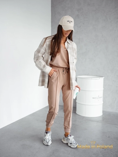 Beež Livia Komplekt V-kaelusega