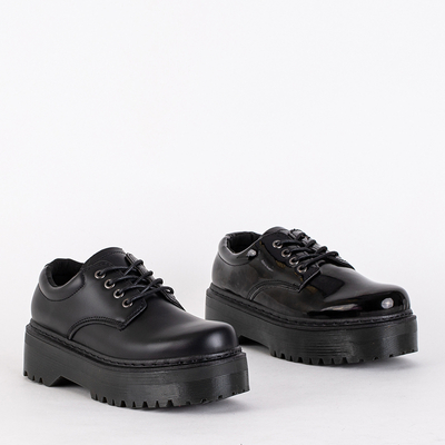 Women's matte black Diozzy half shoes - Footwear