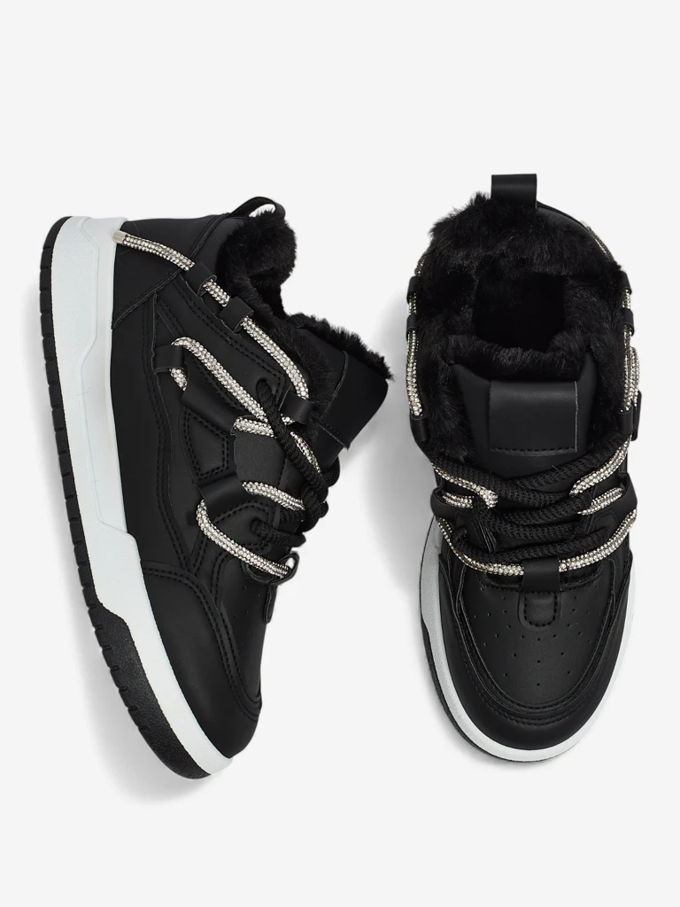 Luna Women's Black Eco-Leather Everyday Sneakers