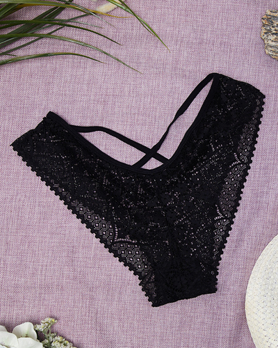 Lace black women's bra briefs - Underwear