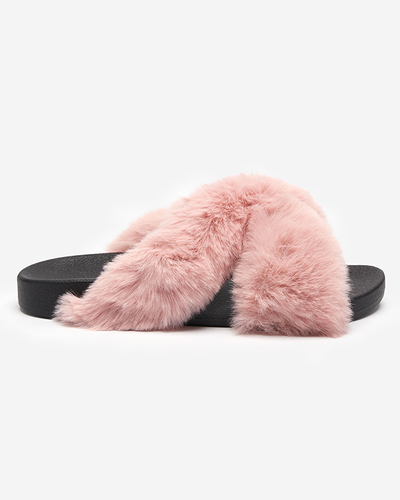 Slippers with pink fur Mashte - Footwear