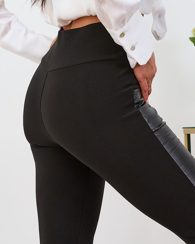Royalfashion Утепленные черные женские теггинсы