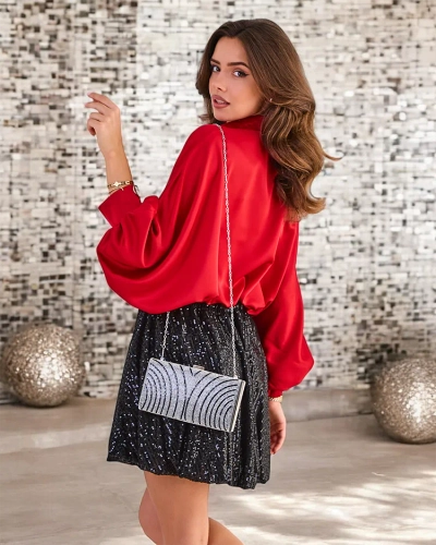Royalfashion Short women's skirt with sequins