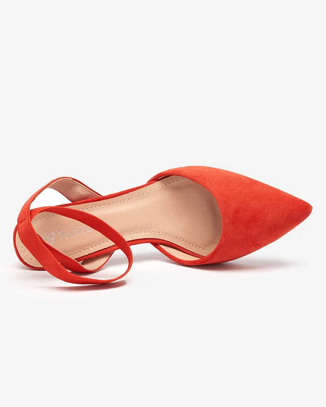 Oranžas sandales uz statņa Brossi - Shoes