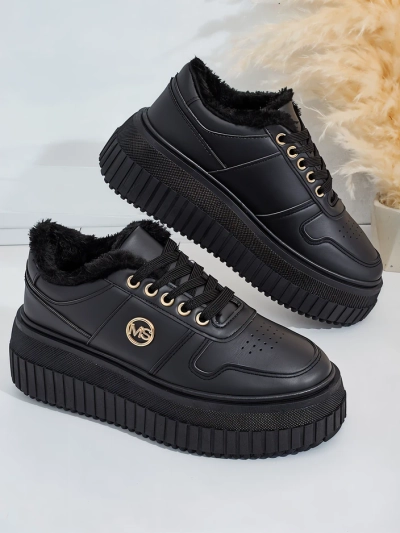 Royalfashion Warmed women's sneakers with fur Rozit