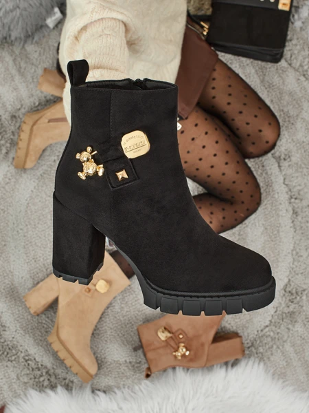 Women's Eco Suede Heeled Ankle Boots Bearr