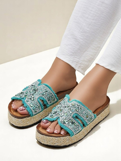 Royalfashion Women's sandals with Candy Candy decorations