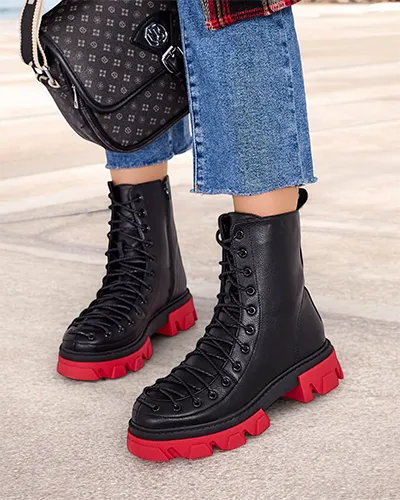 Royalfashion Sieviešu mežģīņu zābaki Xorri