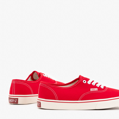 Red Okilet lace-up men's sneakers - Footwear