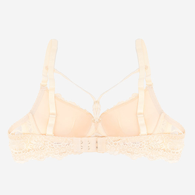 Beige lace bra with straps - Underwear