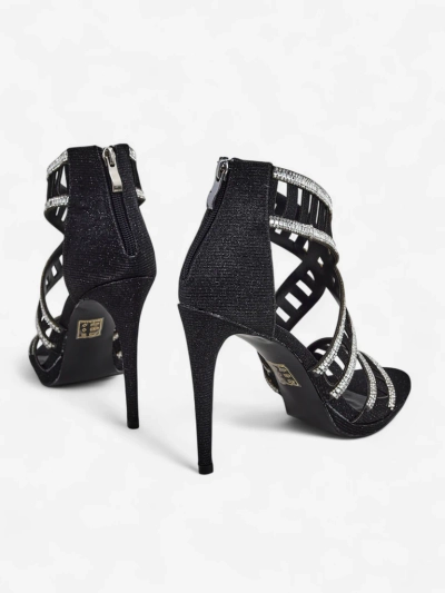 Royalfashion Women's Heeled Sandals with Decorative Upper Sycos