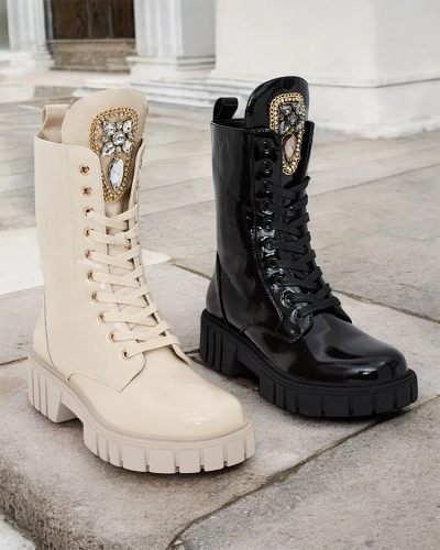 Royalfashion Sieviešu Operre mežģīņu zābaki