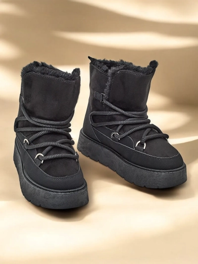 Royalfashion Women's lace-up snow boots Liloz
