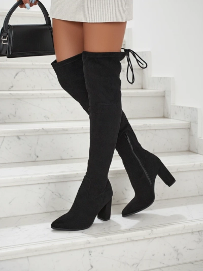 Women's Eldir Faux Suede Over-the-Knee Block Heel Boots