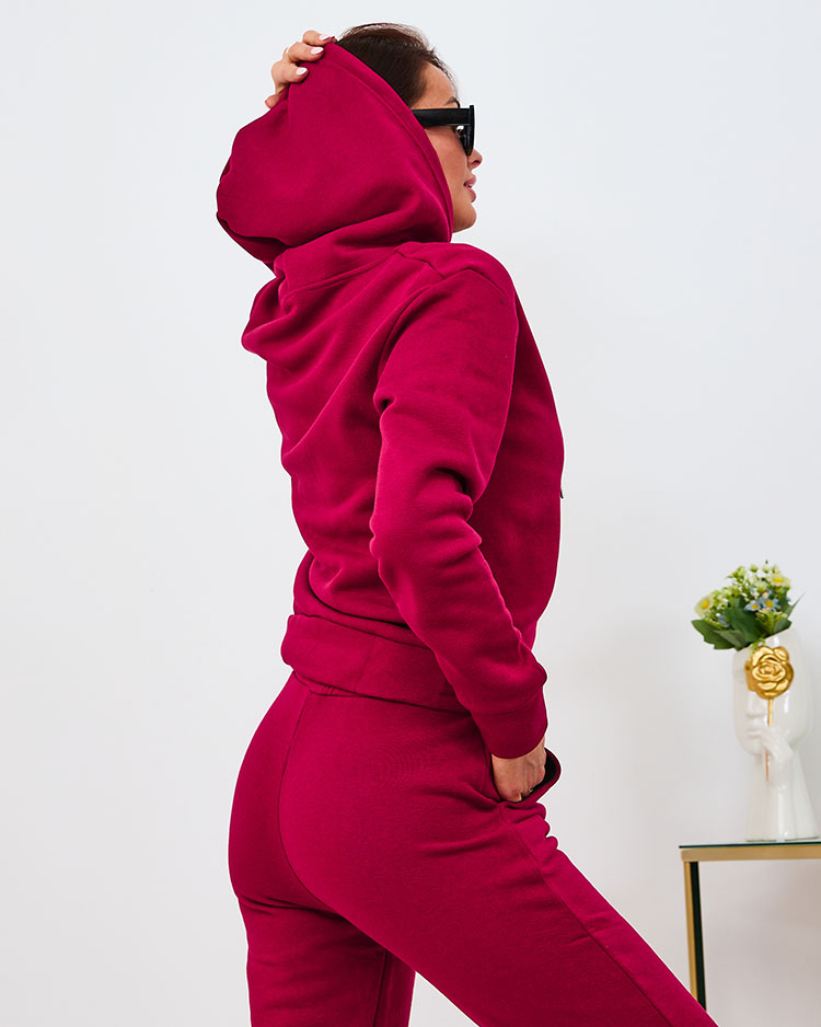 Royalfashion Черный женский утепленный спортивный костюм с золотым принтом