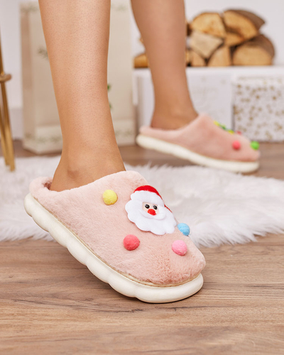 Royalfashion Christmas women's slippers in pink Fertemse