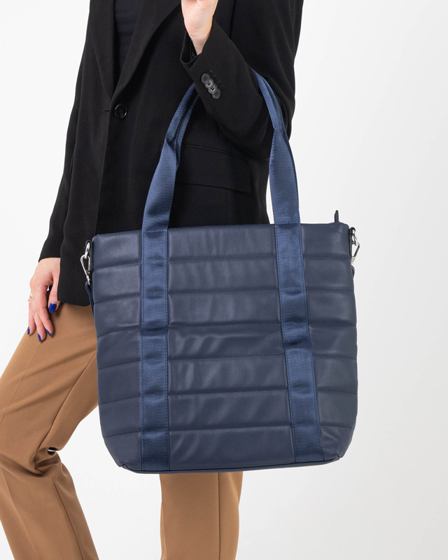 Ladies 'navy blue bag with an additional belt - Accessories