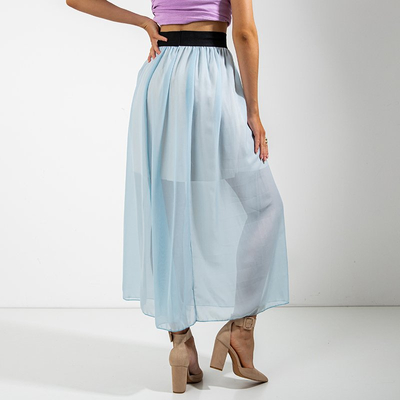 Light blue women's maxi skirt - Clothing
