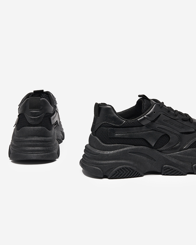 Black women's sports shoes on a massive Okis sole - Footwear