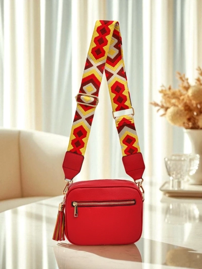 Royalfashion Geantă mică de damă din piele ecologică cu curea colorată Kovi Lace