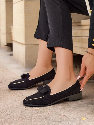 Royalfashion Women's Loafers with Bow Refenni