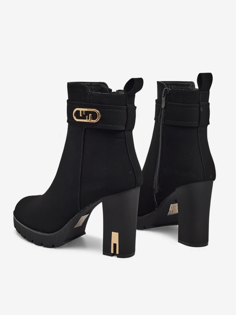 Damen Stiefeletten Öko-Wildleder mit Blockabsatz Tovia