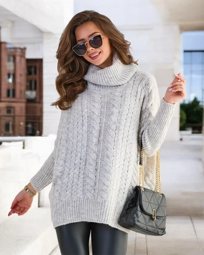 Женский свитер с водолазкой Royalfashion