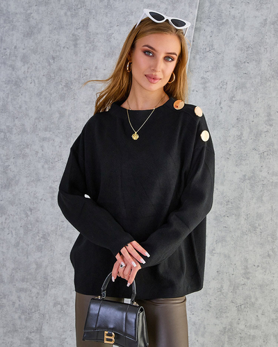 Royalfashion Thin women's sweater with shoulder decorations