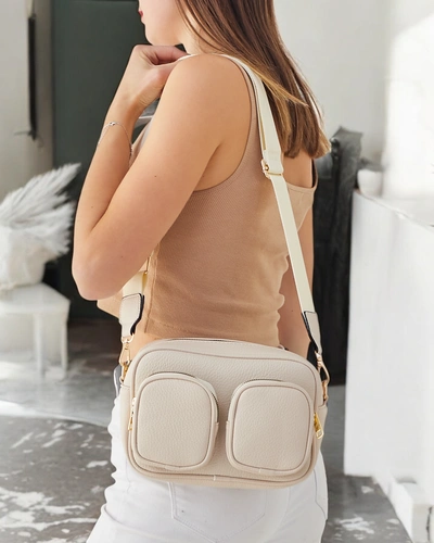 Royalfashion Mazs sieviešu rokassomu, kas izgatavota no ekoloģiskās ādas, ar kabatām