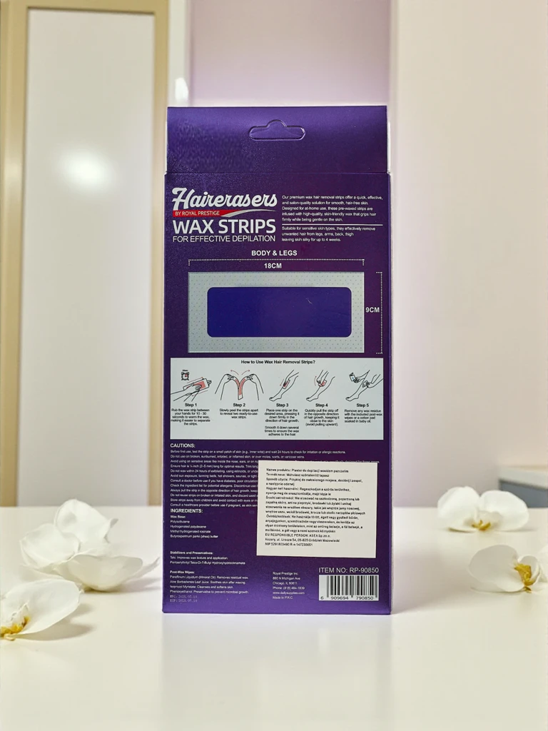 Lav: Wax strips fo body hai removal