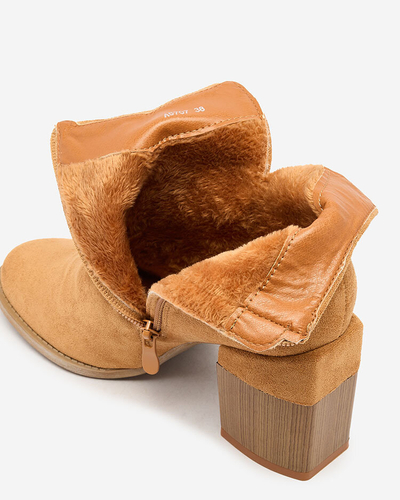 Royalfashion Camel женские сапоги на шпильке Teascir