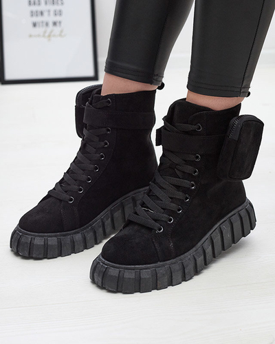 Women's boots with sachet in black Sauups- Footwear
