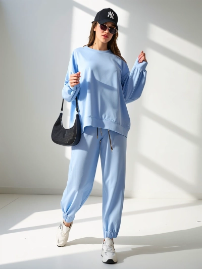 Royalfashion Women's cotton set with elastic cuffs on the legs