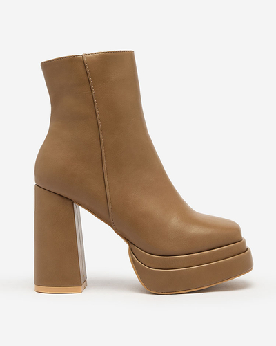Royalfashion Light brown women's Atotona stiletto boots