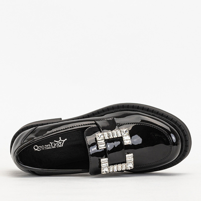 Black women's shoes with Larri crystals - Footwear