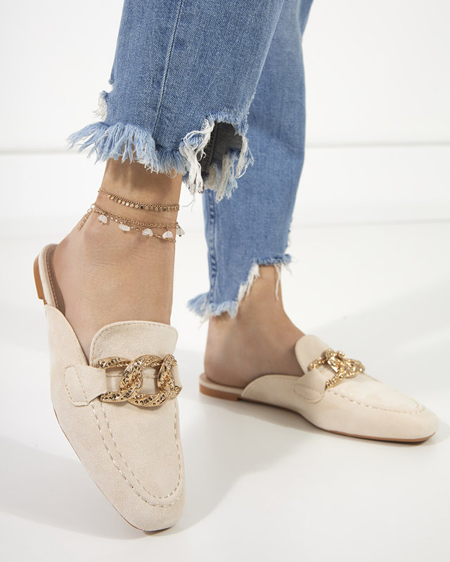 Krēmkrāsas čības a'la mokasīni Gabbu- Footwear
