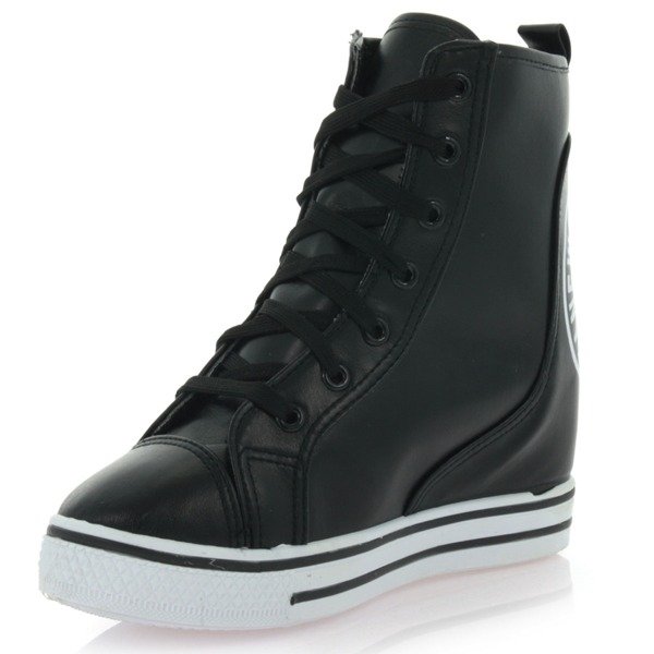 Black sneakers on Lasegreta wedge - Footwear 1