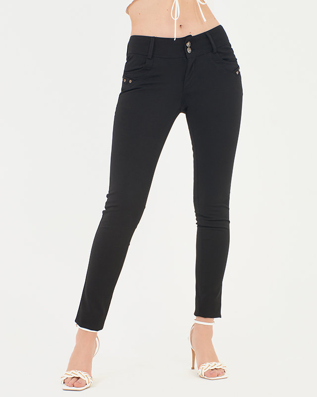 Elegant black women's treggings - Clothing