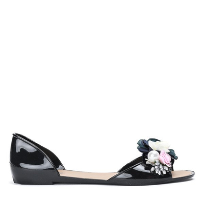 Black meliski with Meliene ornament - Footwear 1